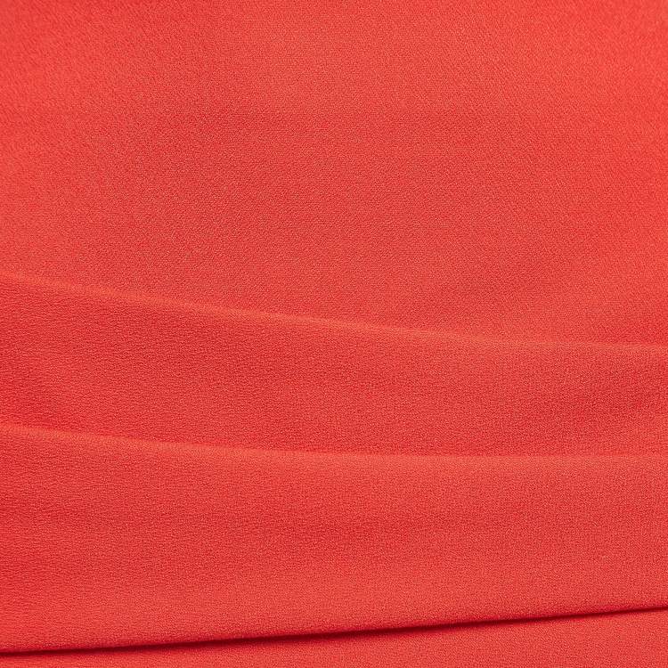 Pre Owned Maje Red Crepe Pleated Mini Skirt S