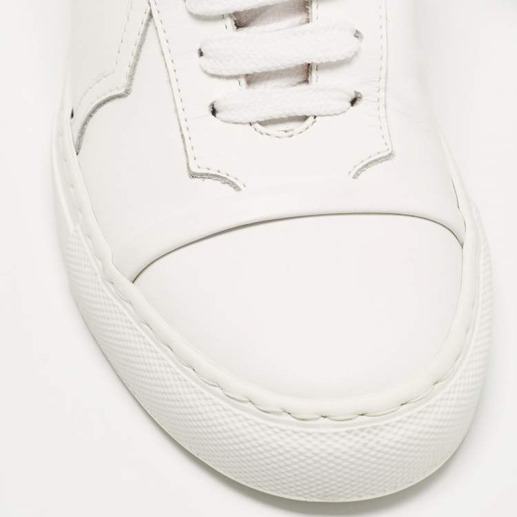 Pre Owned Malone Souliers White/Rose Gold Leather Musa Sneakers Size 36