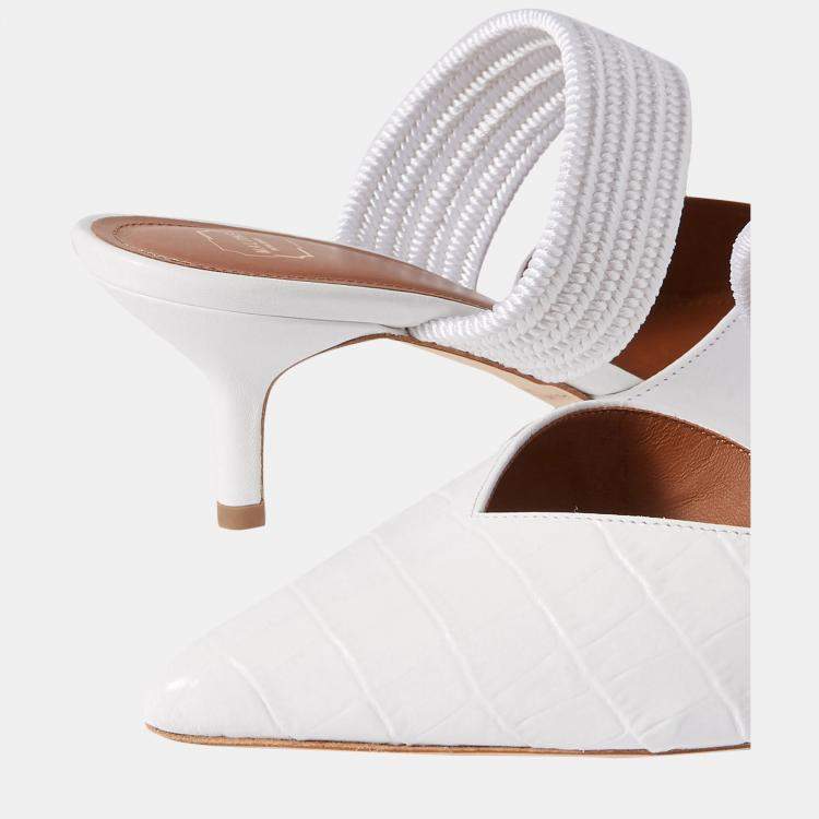 Pre Owned Malone Souliers Leather Flat Mules Size 40