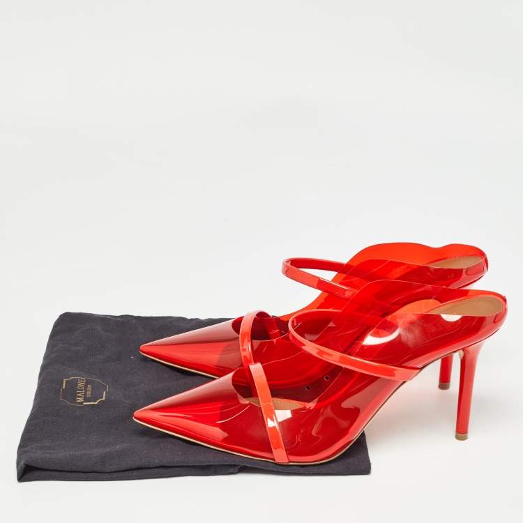 Pre Owned Malone Souliers Red PVC Maureen Pumps Size 38