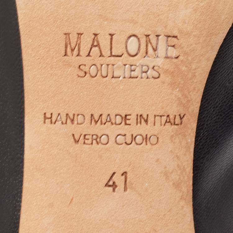 Pre Owned Malone Souliers Black Leather Maureen Pumps Size 41