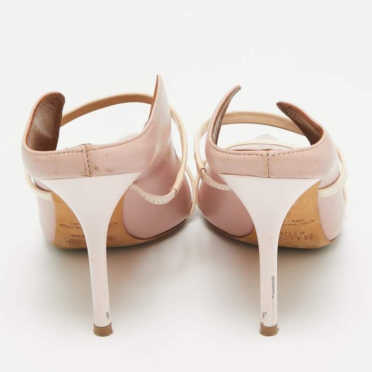 Pre Owned Malone Souliers Pink Leather Patent Leather Maureen Pumps Size 38.5