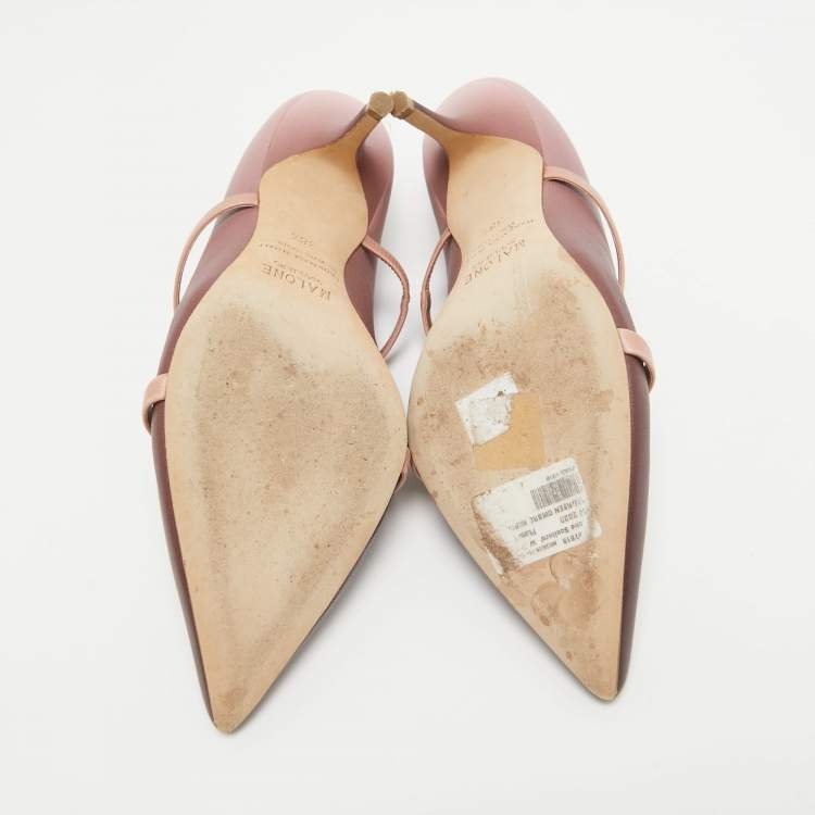 Pre Owned Malone Souliers Beige Leather Maureen Pumps Size 38.5