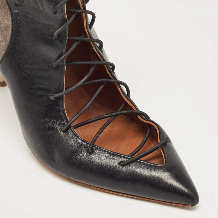 Pre Owned Malone Souliers Multicolor Leather and Suede Montana Ankle Boots Size 38