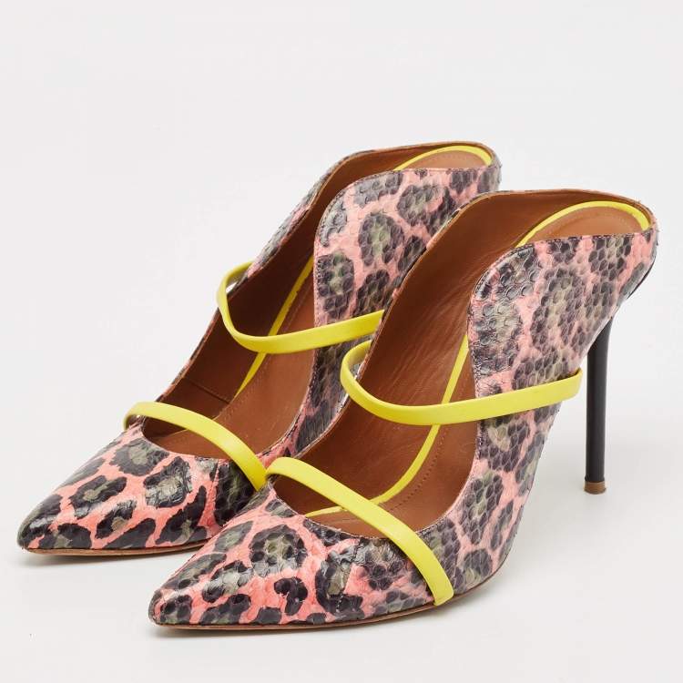 Pre Owned Malone Souliers Multicolor Python Leather Maureen Pumps Size 41