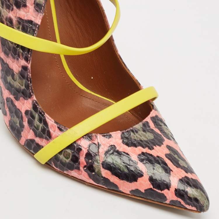 Pre Owned Malone Souliers Multicolor Python Leather Maureen Pumps Size 41