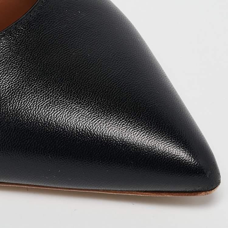 مملوكة مسبقًا Malone Souliers Black/Brown Leather Maureen Mules Size 37.5