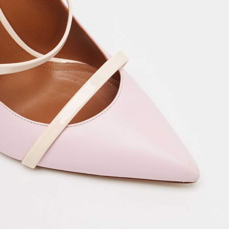 Pre Owned Malone Souliers Lavender Leather Maureen Mules Size 40