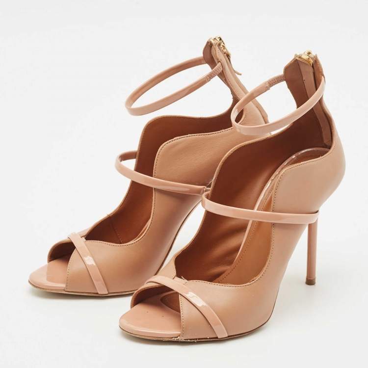 Pre Owned Malone Souliers Beige Leather Mika Pumps Size 37.5