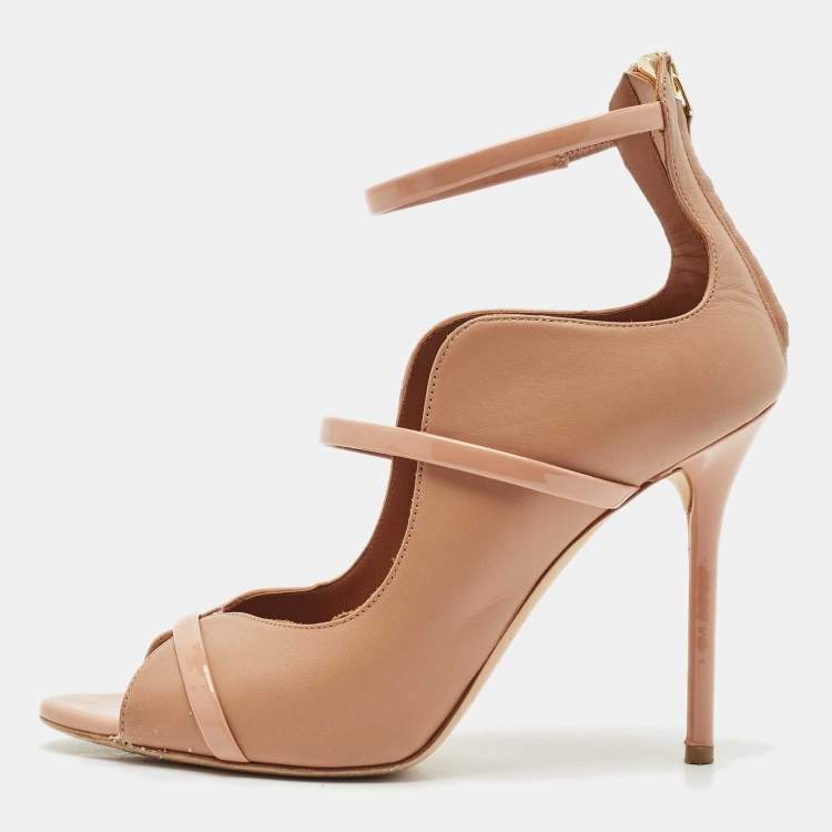Pre Owned Malone Souliers Beige Leather Mika Pumps Size 37.5