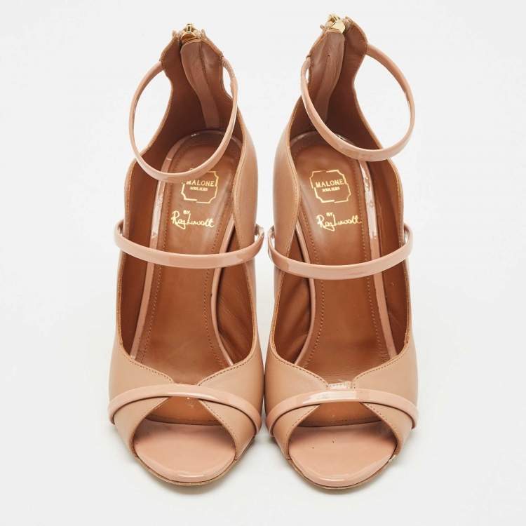 Pre Owned Malone Souliers Beige Leather Mika Pumps Size 37.5