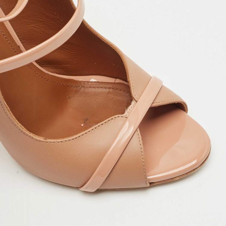 Pre Owned Malone Souliers Beige Leather Mika Pumps Size 37.5