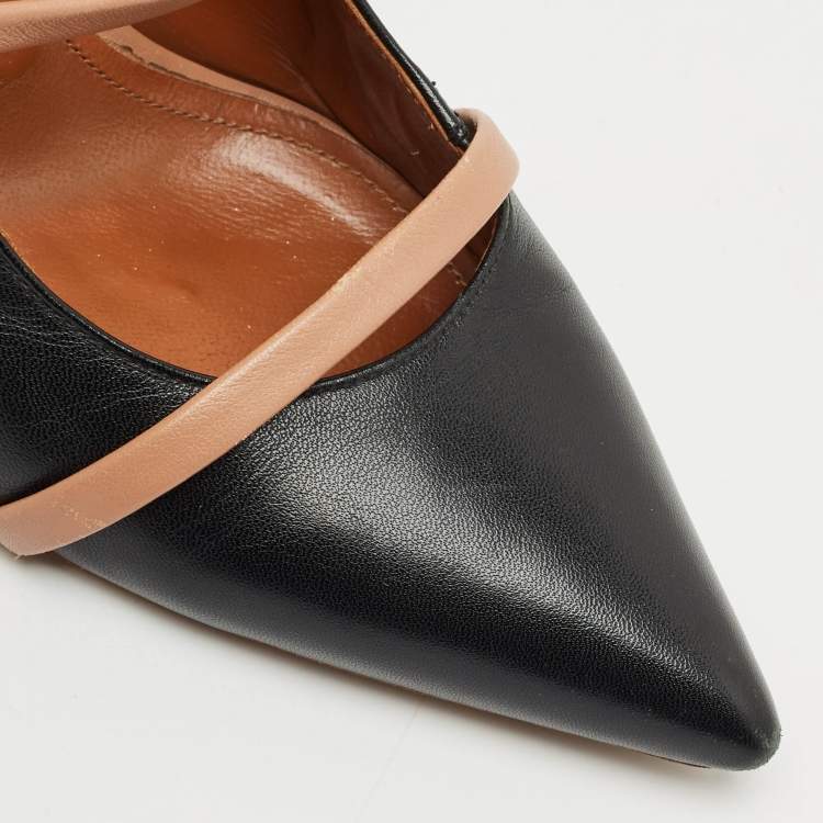 Pre Owned Malone Souliers Black Leather Maureen Heel Mules Size 41