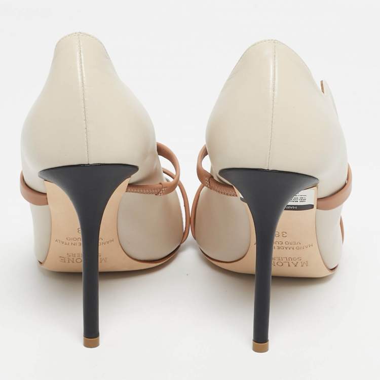Pre Owned Malone Souliers Beige Leather Maureen Pumps Size 38