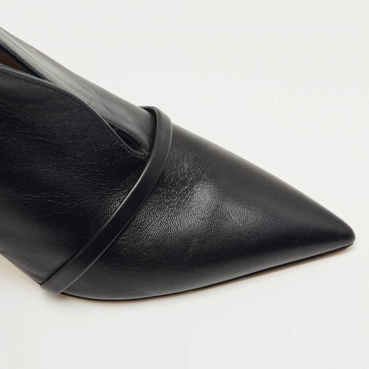Pre Owned Malone Souliers Black Leather Clara Ankle Boots Size 38