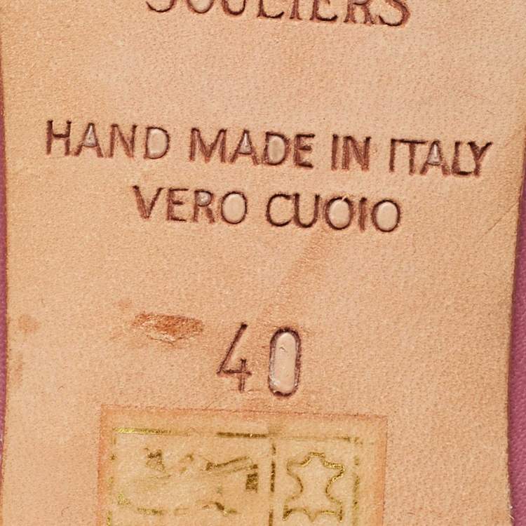 مملوكة مسبقًا Malone Souliers Pink Leather Maureen Mules Size 40