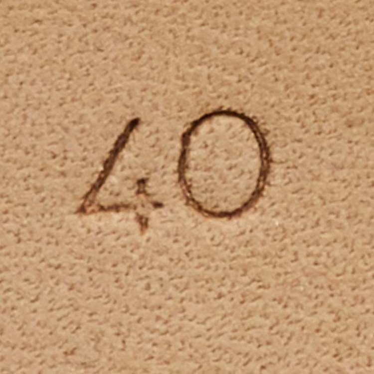 Pre Owned Malone Souliers White/Beige Leather Ciara Peep Toe Mules Size 40