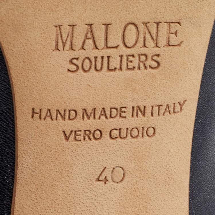 Pre Owned حذاء ميول مالون سوليه مورين من الجلد باللونين الأسود/الأبيض مقاس 40