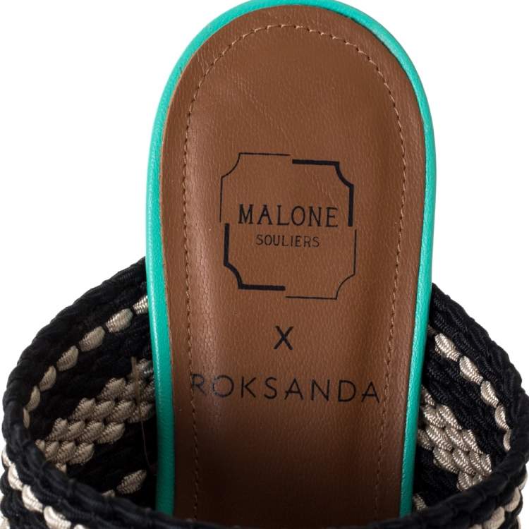 Pre Owned Malone Souliers Green Leather Maisie Pointed Toe Mules Size 36