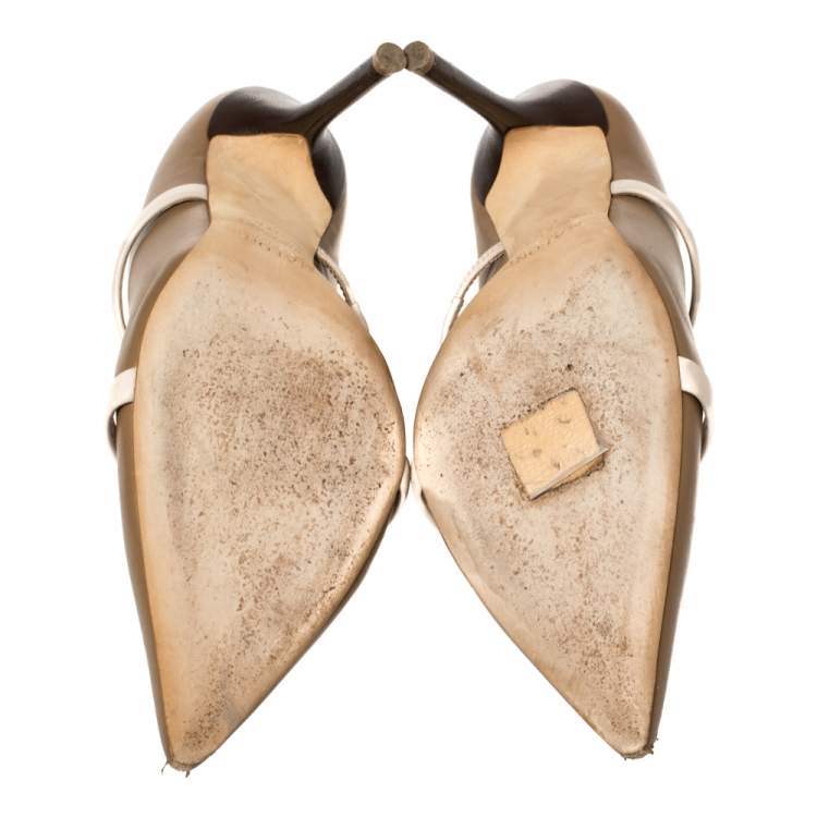 Pre Owned Malone Souliers Beige leather Maureen Pumps Size 37.5
