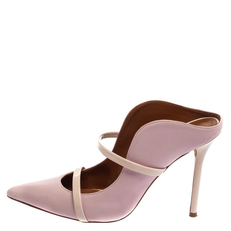 مملوكة مسبقًا Malone Souliers Light Purple Leather Maureen Sandals Size 38.5