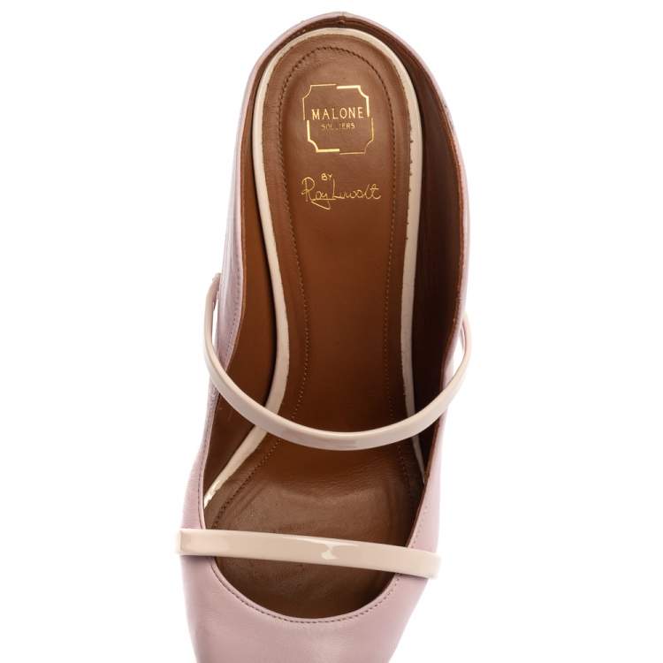 مملوكة مسبقًا Malone Souliers Light Purple Leather Maureen Sandals Size 38.5
