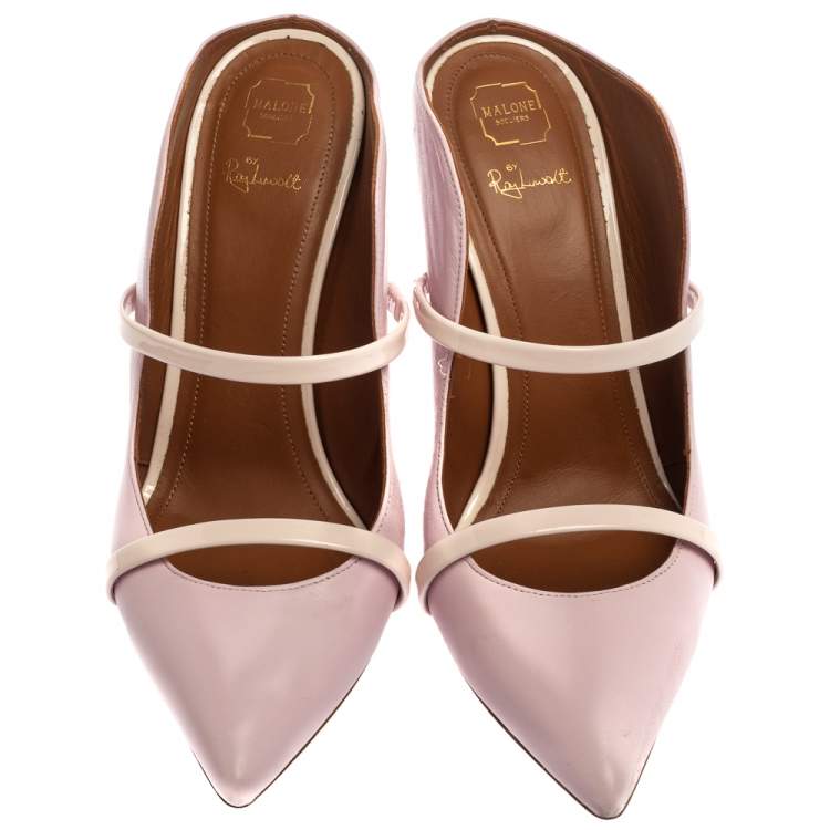 مملوكة مسبقًا Malone Souliers Light Purple Leather Maureen Sandals Size 38.5