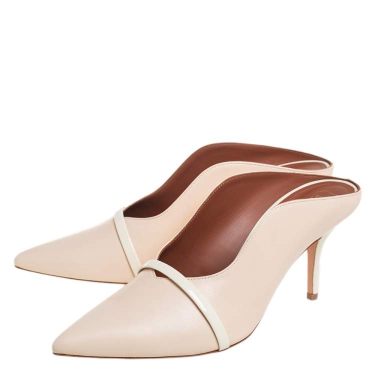 Pre Owned Malone Souliers Beige Patent Leather and Leather Maureen Pumps Size 41