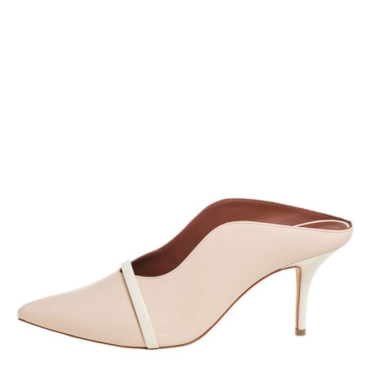 Pre Owned Malone Souliers Beige Patent Leather and Leather Maureen Pumps Size 41