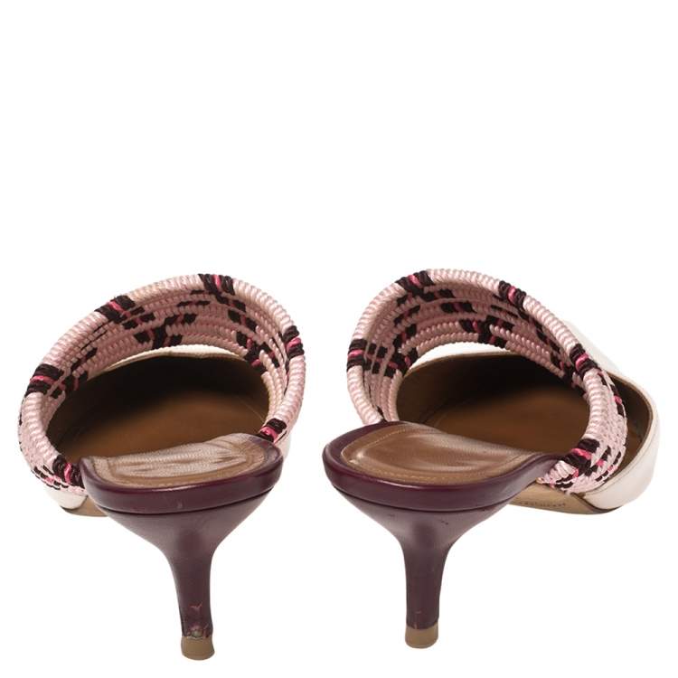 Pre Owned Malone Souliers Pink Patent Leather Maisie Sandals Size 36.5