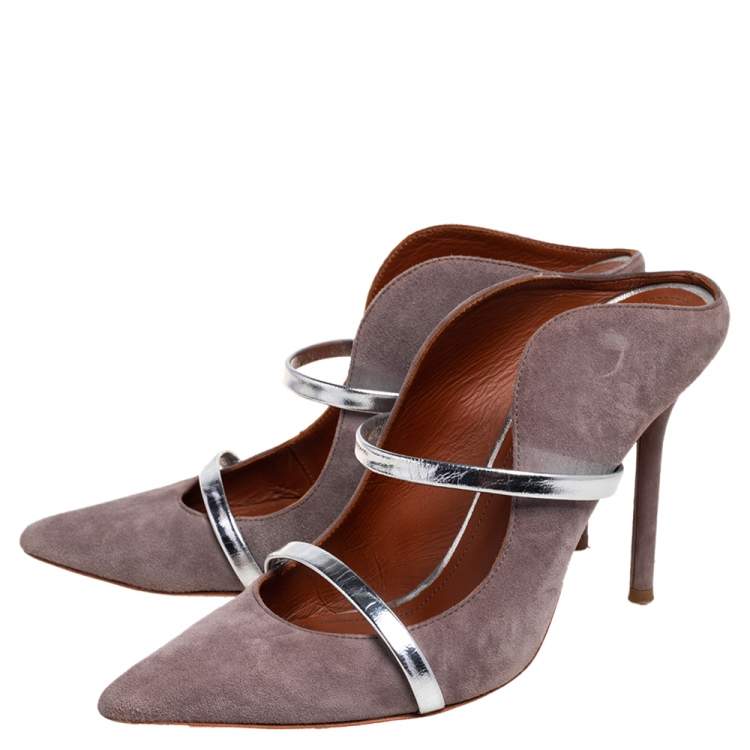 Pre Owned Malone Souliers Grey Suede Maureen Pumps Size 37