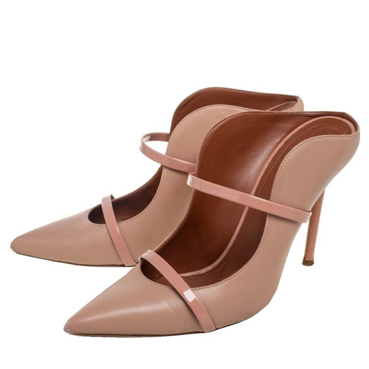 Pre Owned Malone Souliers Beige Leather Maureen Pumps Size 41