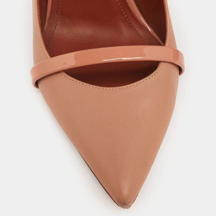 Pre Owned Malone Souliers Beige Leather Maureen Mules Size 37