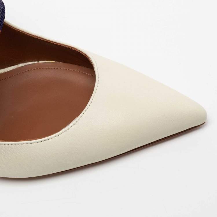 Pre Owned Malone Souliers Cream Leather Mara Pumps Size 41