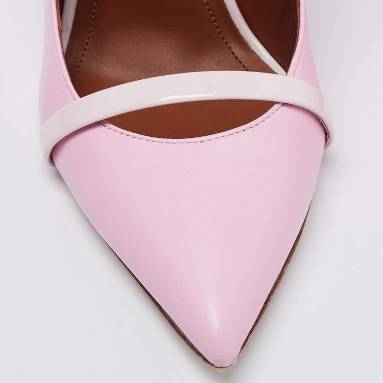 Pre Owned Malone Souliers Pink/Cream Leather Maureen Pumps Size 37