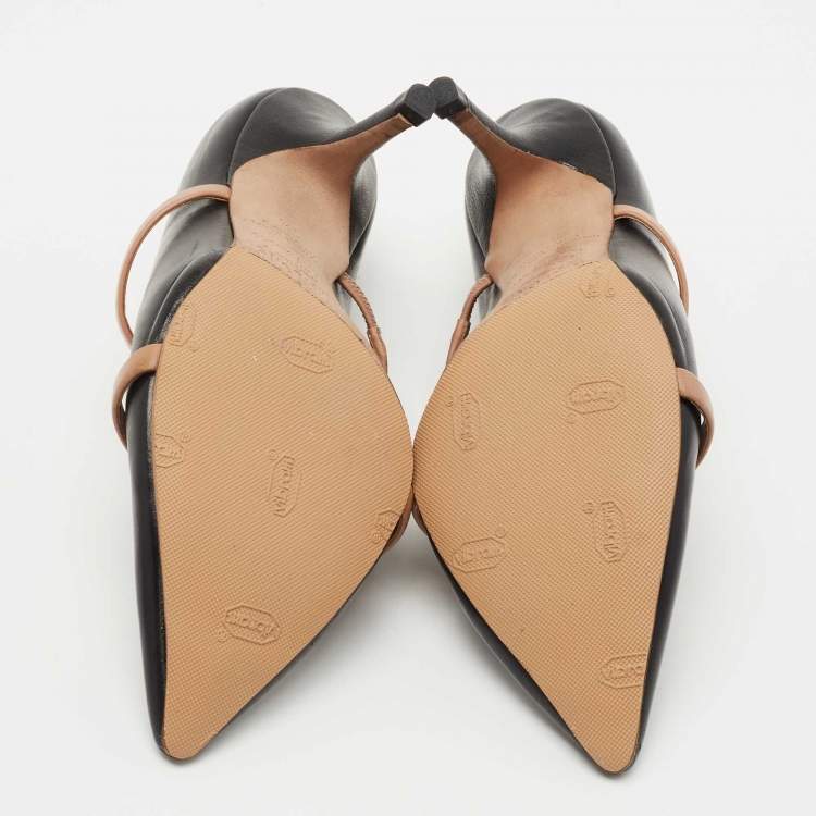 مملوكة مسبقًا Malone Souliers Black Leather Maureen Mules Size 37