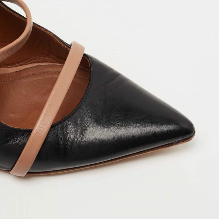 مملوكة مسبقًا Malone Souliers Black Leather Maureen Mules Size 37