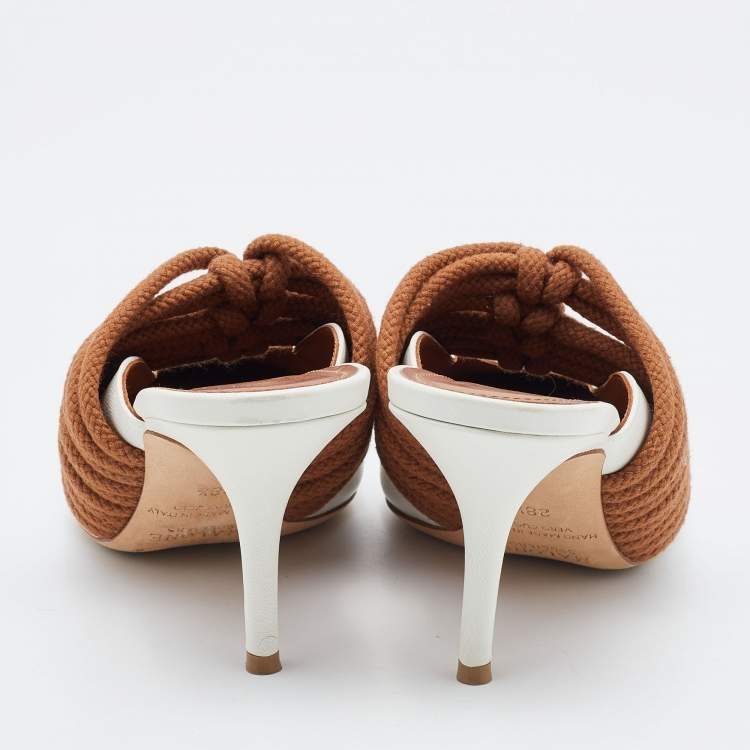 Pre Owned Malone Souliers White Leather Maisie Pumps Size 38.5