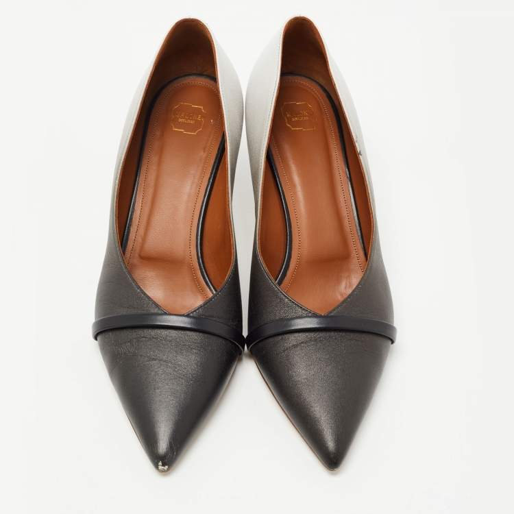 Pre Owned Malone Souliers Two Tone Leather Rina Pumps Size 40