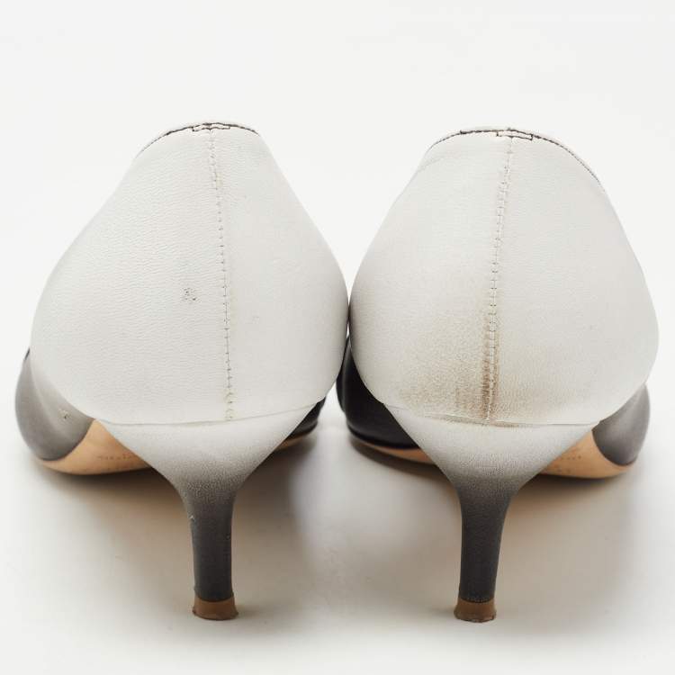 Pre Owned Malone Souliers Two Tone Leather Rina Pumps Size 40