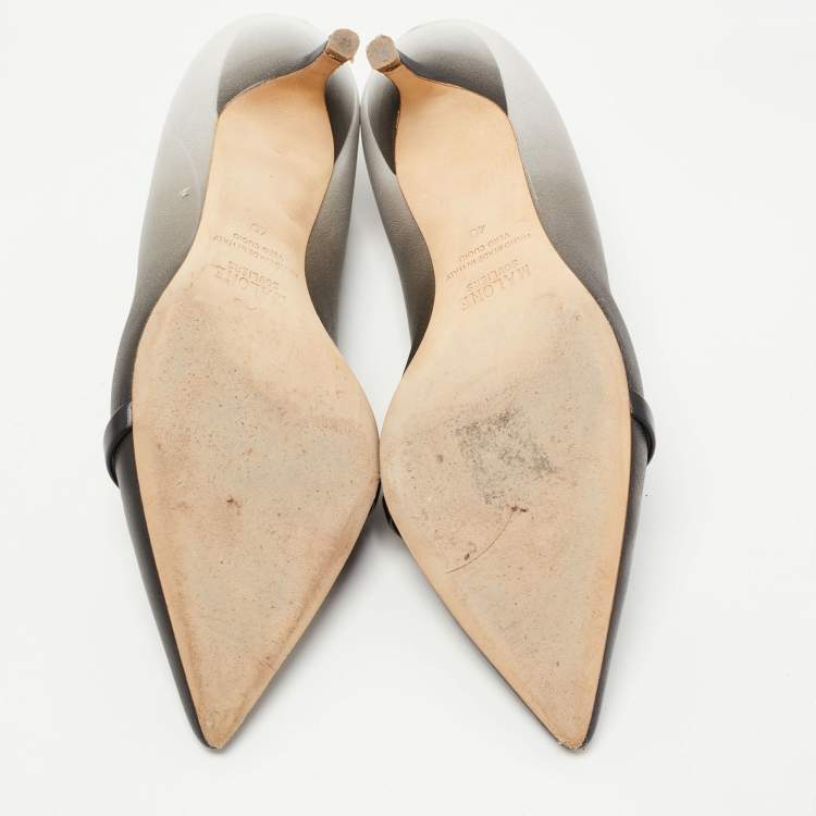 Pre Owned Malone Souliers Two Tone Leather Rina Pumps Size 40