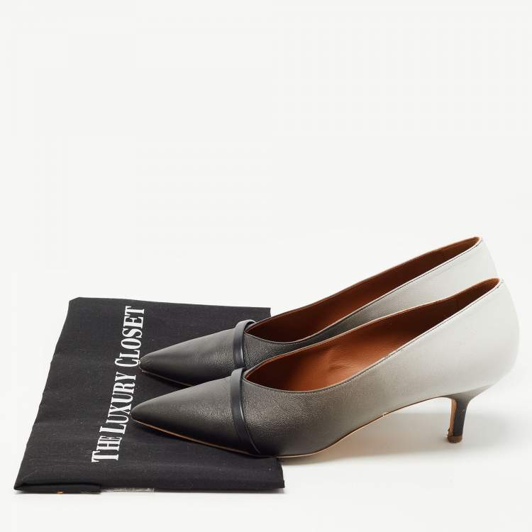 Pre Owned Malone Souliers Two Tone Leather Rina Pumps Size 40