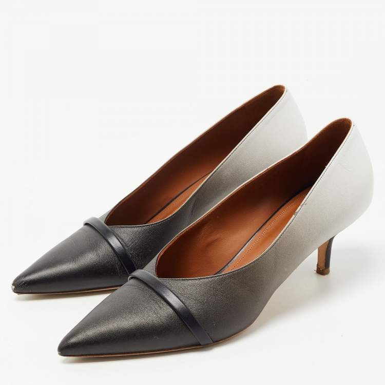 Pre Owned Malone Souliers Two Tone Leather Rina Pumps Size 40
