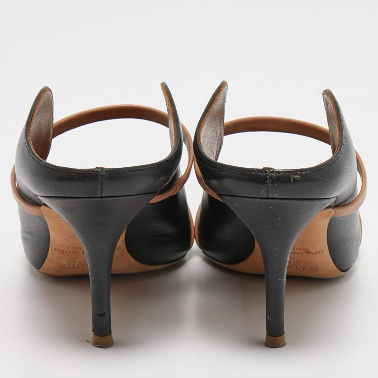 Pre Owned Malone Souliers Black Leather Maureen Pumps Size 38