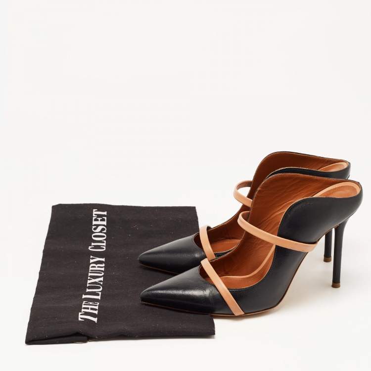 Pre Owned Malone Souliers Black Leather Maureen Pumps Size 37