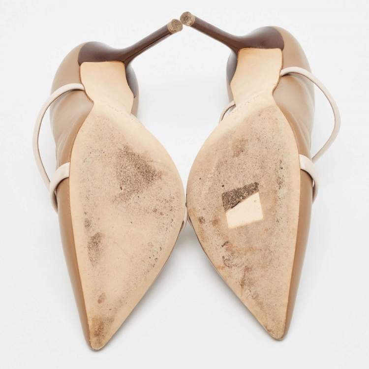Pre Owned Malone Souliers Brown Leather Maureen Pumps Size 39