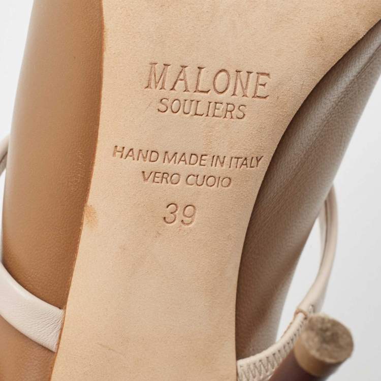 Pre Owned Malone Souliers Brown Leather Maureen Pumps Size 39