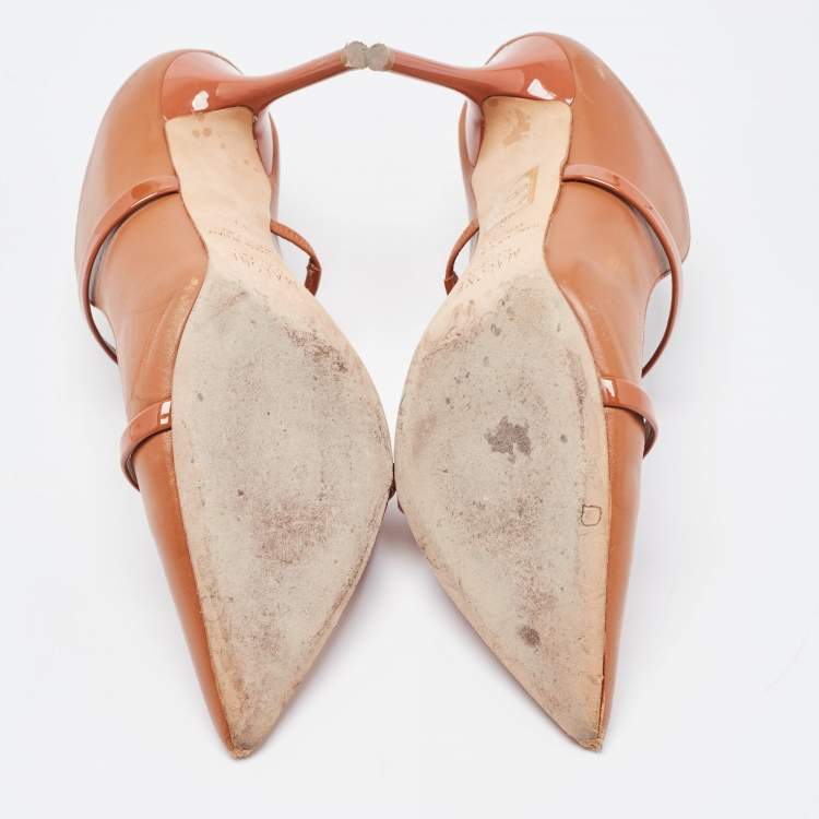 Pre Owned Malone Souliers Tan Leather Maureen Mules Size 39