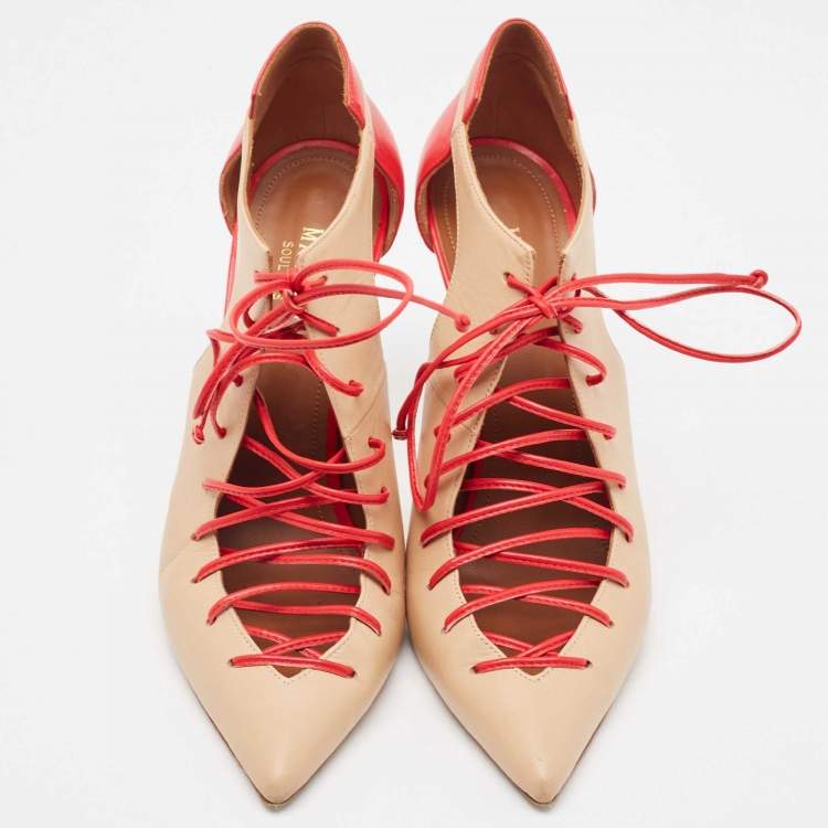 مملوكة مسبقًا Malone Souliers Tricolor Leather Montana Ankle Boots Size 40    