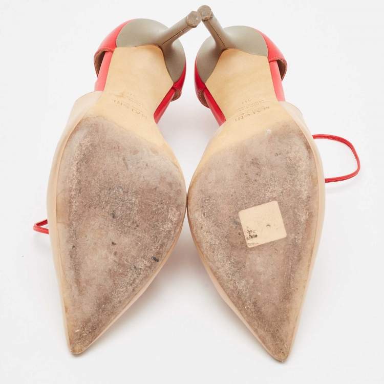 مملوكة مسبقًا Malone Souliers Tricolor Leather Montana Ankle Boots Size 40    